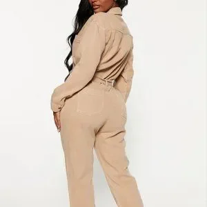 Fashion Nova Pants Jumpsuits Tan Jumpsuit Poshmark